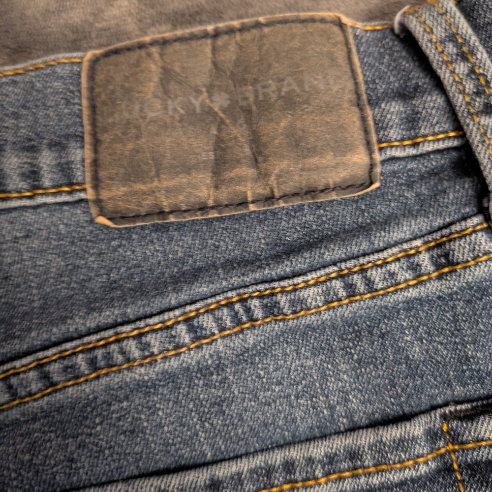 Lucky Brand 121 Slim Straight Men’s Jeans Blue 38x32 - Picture 6 of 8